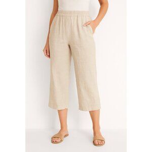 Women’s 100% Linen Pants – Relaxed Fit – IXIMO – Size L – NWT – Light Tan